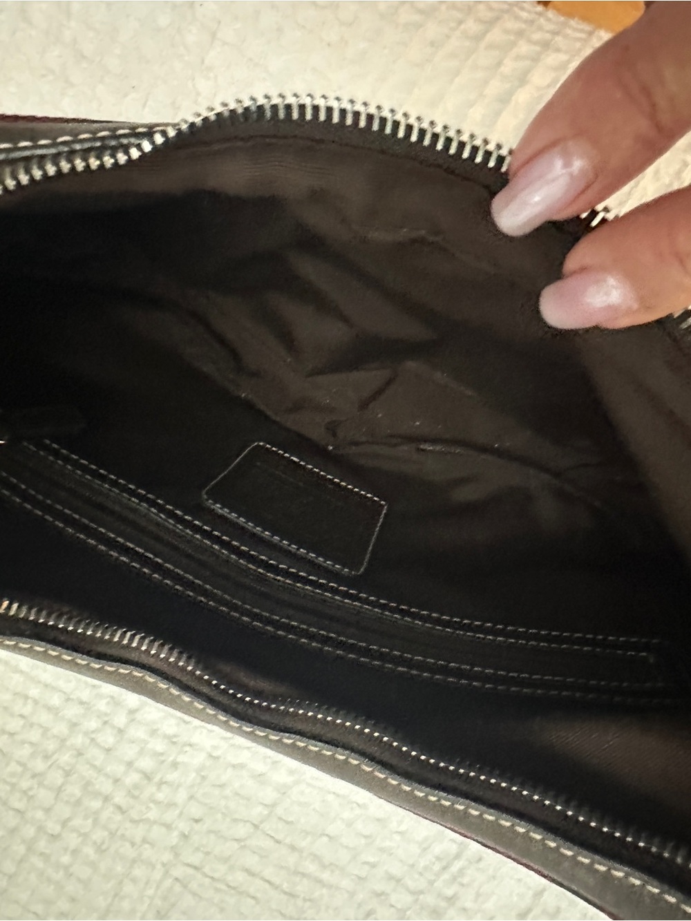 Coach Monogram Hobo Bag in Burgundy and Black - Picture 2 of 5